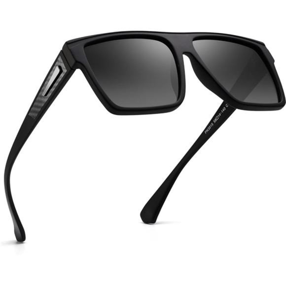 Accessories - Retro Polarized Sunglasses Men Women 1 Black Frame / Polarized Gradient Grey Len